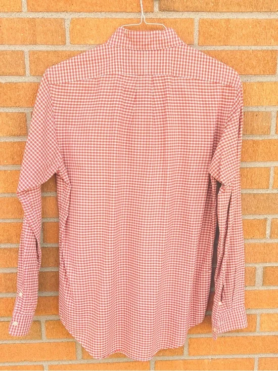 Ralph Lauren Men’s Orange Gingham Button-Down Shirt - Picture 4 of 4